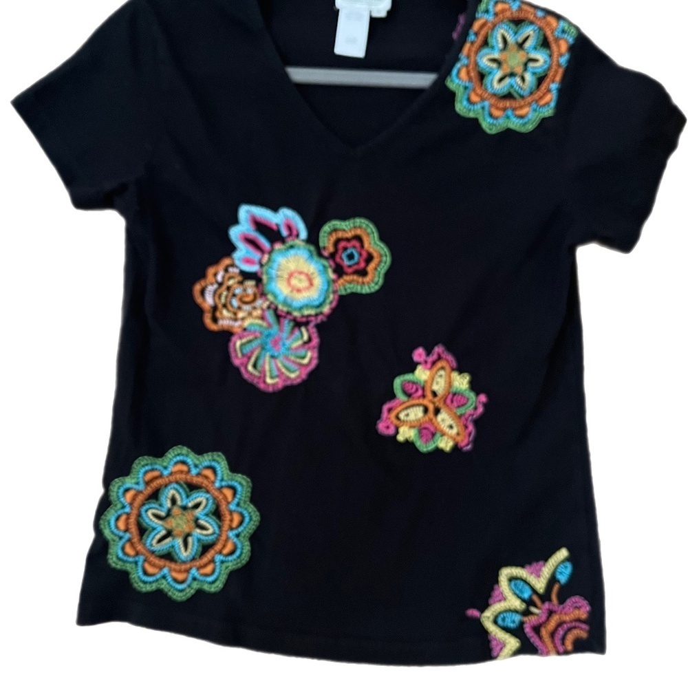 Boho Embroidered Beach Festival coastal shirt